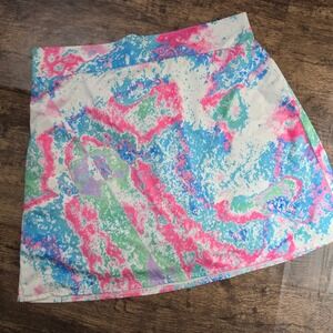 GOLF GENTRY Skort Womens XL Multi Color Abstract Print‎ Athletic Golf Tennis NEW